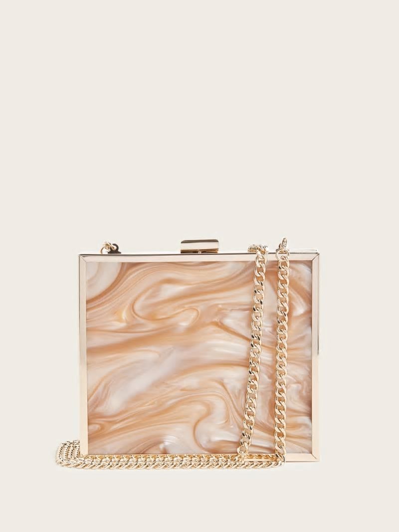 Guess Sutton Box Clutch - Silver/Gold Guess Sutton Box Clutch - Silver/Gold