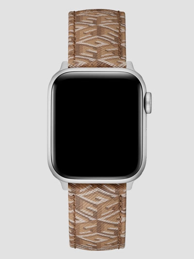 Guess G-Cube Brown Leather 38-40 mm Band for Apple Watch® - Taupe Guess G-Cube Brown Leather 38-40 mm Band for Apple Watch® - Taupe