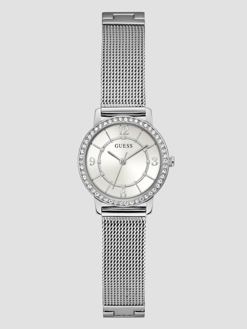 Guess Silver-Tone Mesh Analog Watch - Silver Guess Silver-Tone Mesh Analog Watch - Silver