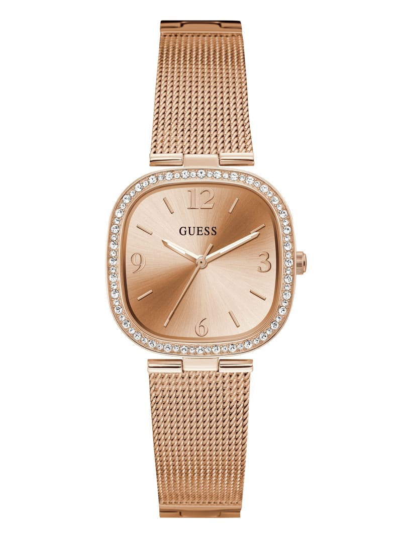 Guess Rose Gold-Tone Mesh Analog Watch - Rose Gold Guess Rose Gold-Tone Mesh Analog Watch - Rose Gold