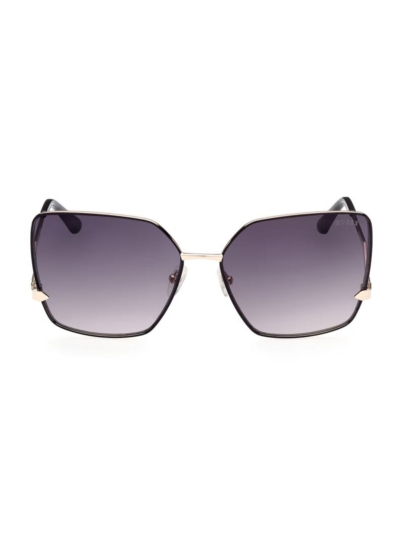 Guess Oversized Square Zigzag Sunglasses - 05b (Black) Guess Oversized Square Zigzag Sunglasses - 05b (Black)
