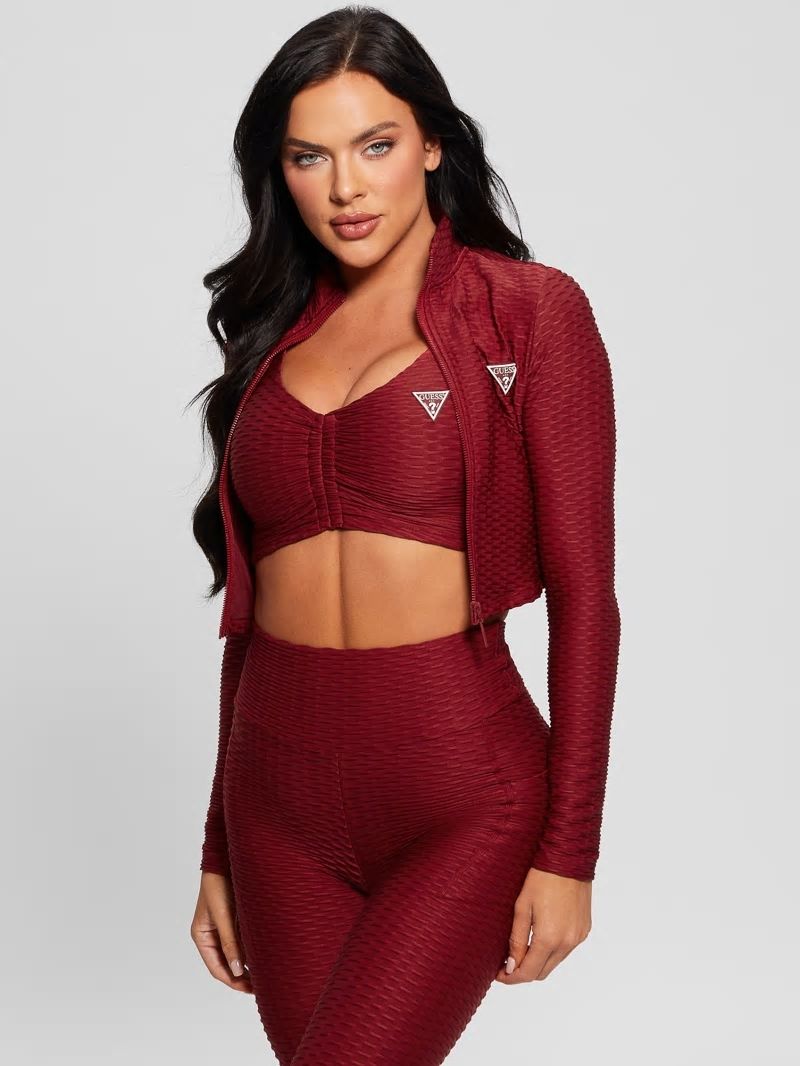 Guess Eco Delma Active Zip Jacket - Autumn Spice Guess Eco Delma Active Zip Jacket - Autumn Spice