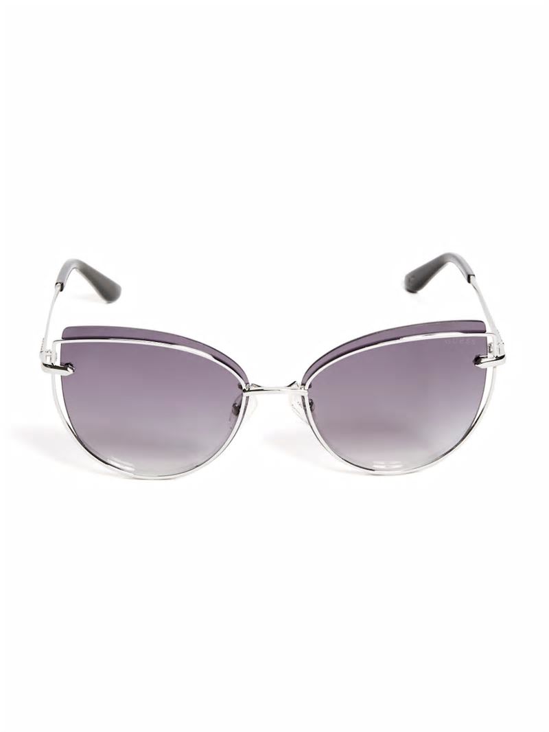 Guess Wired Cat Eye Sunglasses - Silver Guess Wired Cat Eye Sunglasses - Silver