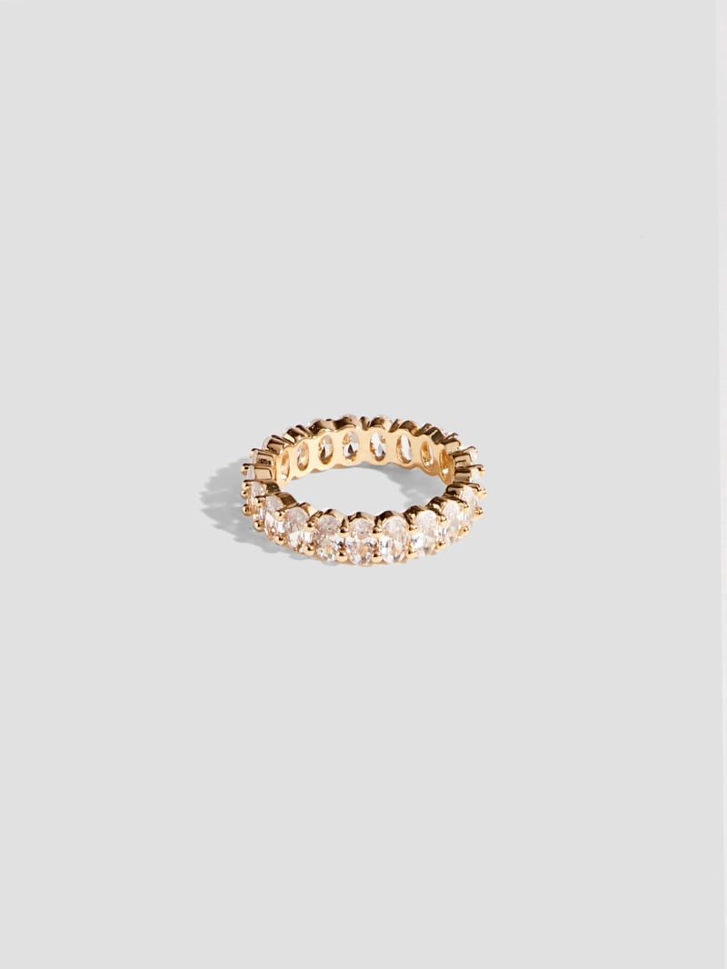 Guess Gold-Tone Baguette CZ Ring - Size 7 - Gold Guess Gold-Tone Baguette CZ Ring - Size 7 - Gold