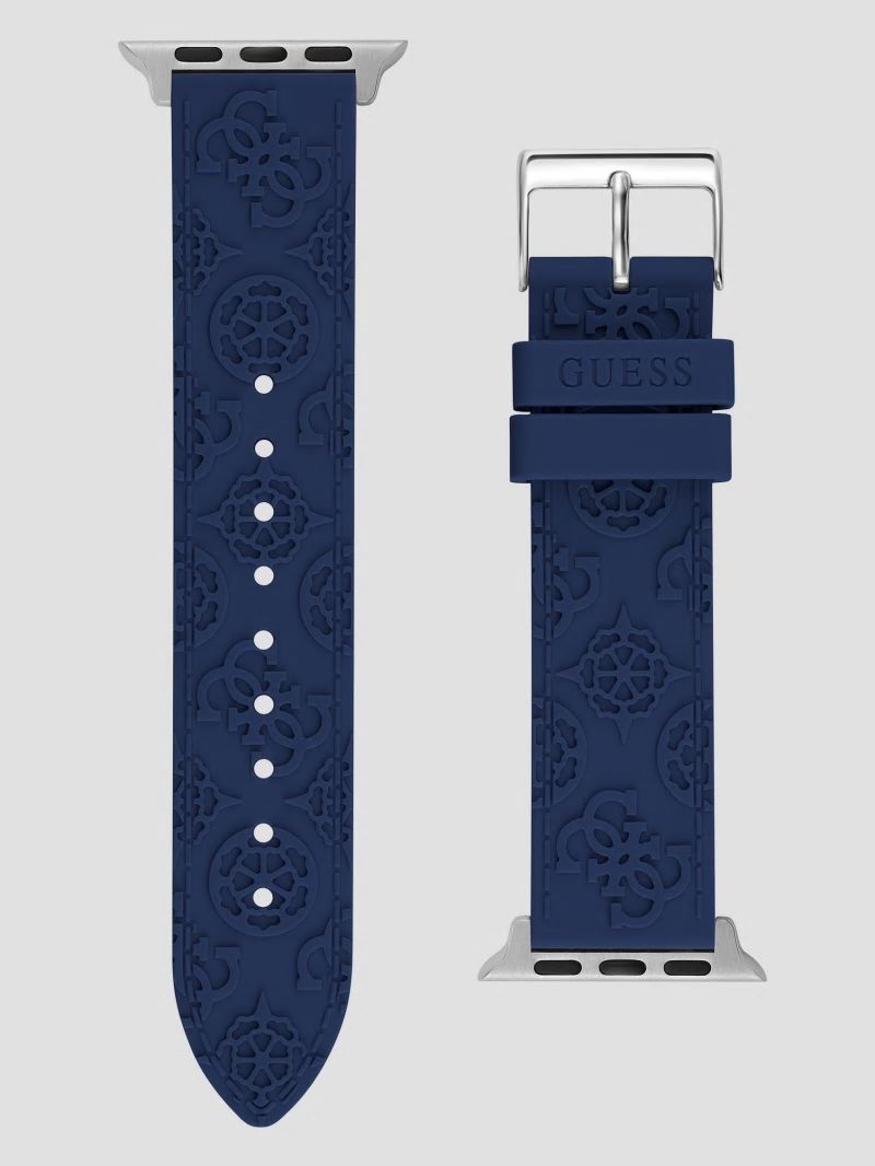 Guess Blue Quattro G and Peony Silicone 38-41 mm Band for Apple Watch® - Blue Guess Blue Quattro G and Peony Silicone 38-41 mm Band for Apple Watch® - Blue