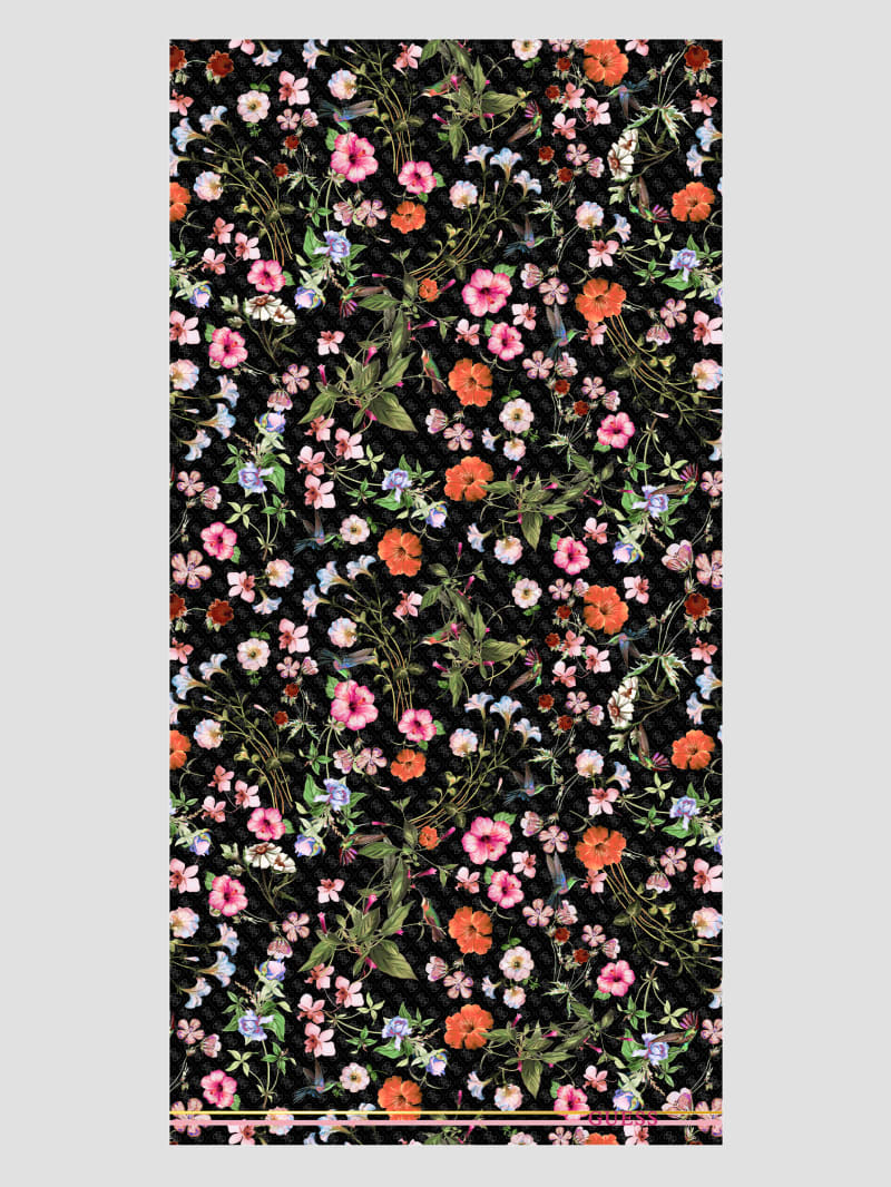 Guess Jannessa Floral Scarf - Marble Blk/Wht Guess Jannessa Floral Scarf - Marble Blk/Wht