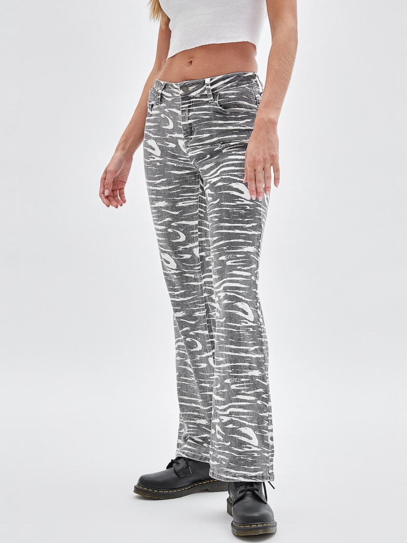 Guess GUESS Originals Zebra Bootcut Jeans - Jet Black Multi Guess GUESS Originals Zebra Bootcut Jeans - Jet Black Multi