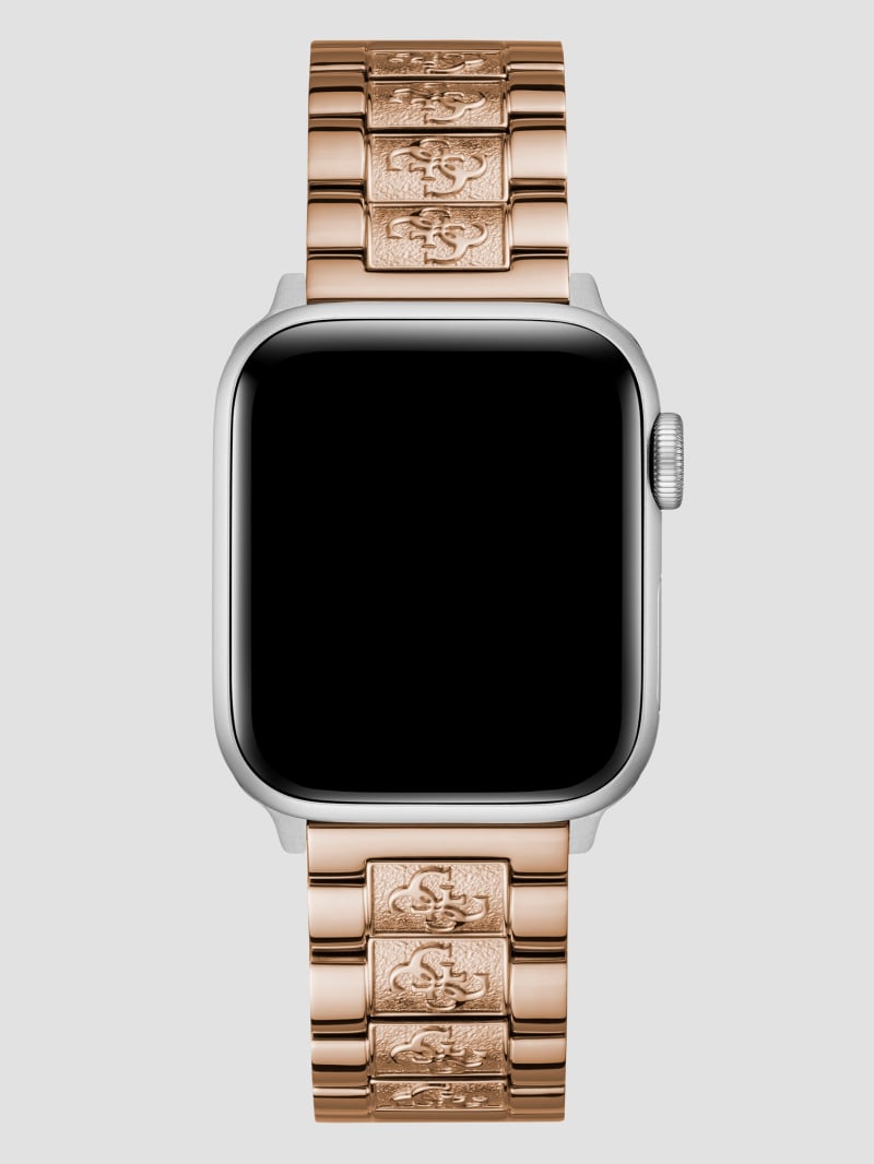 Guess Rose Gold-Tone Quattro G 38-40 mm Band for Apple Watch® - Silver Guess Rose Gold-Tone Quattro G 38-40 mm Band for Apple Watch® - Silver