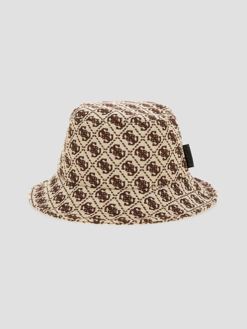 Guess Izzy Jacquard Quattro G Bucket Hat - Brown Multi Guess Izzy Jacquard Quattro G Bucket Hat - Brown Multi