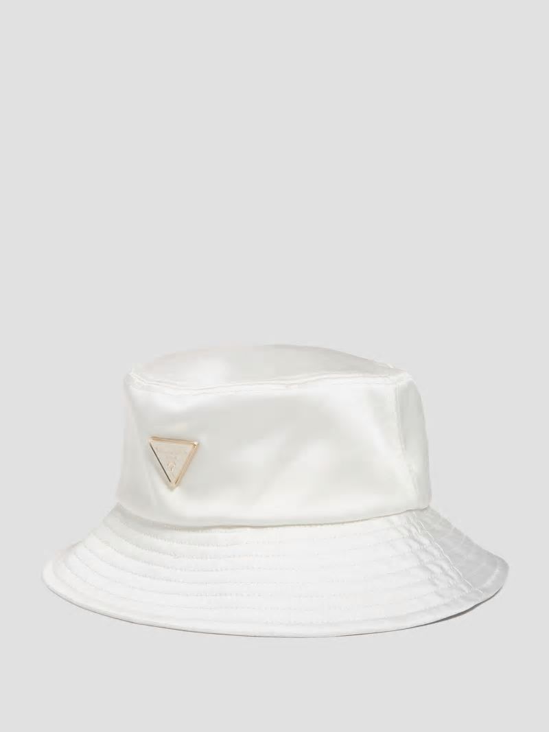 Guess Satin Bucket Hat - White Multi Guess Satin Bucket Hat - White Multi