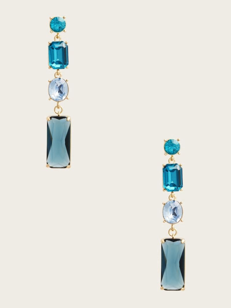 Guess Jewel Linear Drop Earring - Blue Opal Guess Jewel Linear Drop Earring - Blue Opal