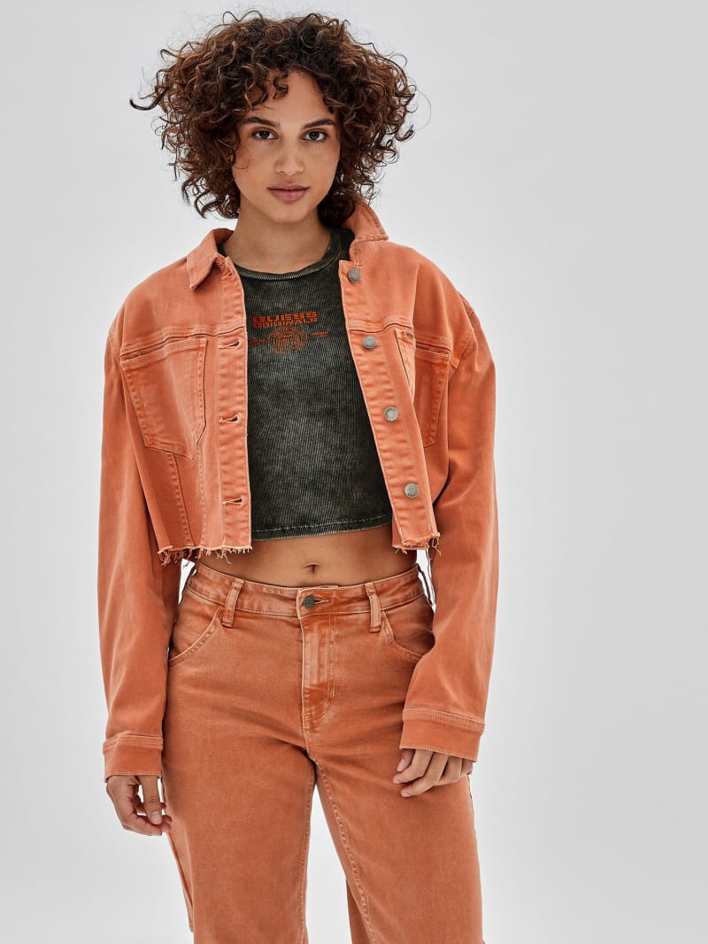 Guess GUESS Originals Denim Jacket - Real Orange Multi Guess GUESS Originals Denim Jacket - Real Orange Multi