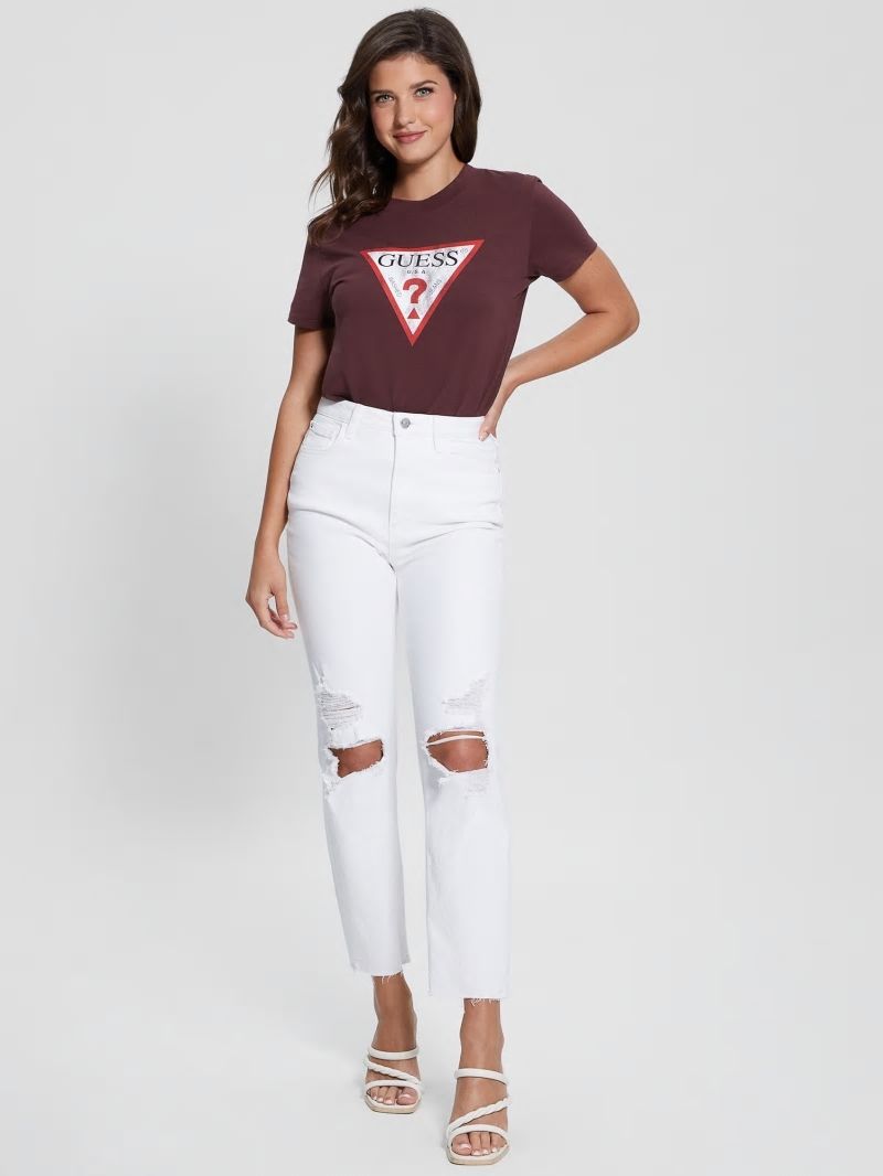 Guess Eco Triangle Logo Tee - Coachwhip Guess Eco Triangle Logo Tee - Coachwhip