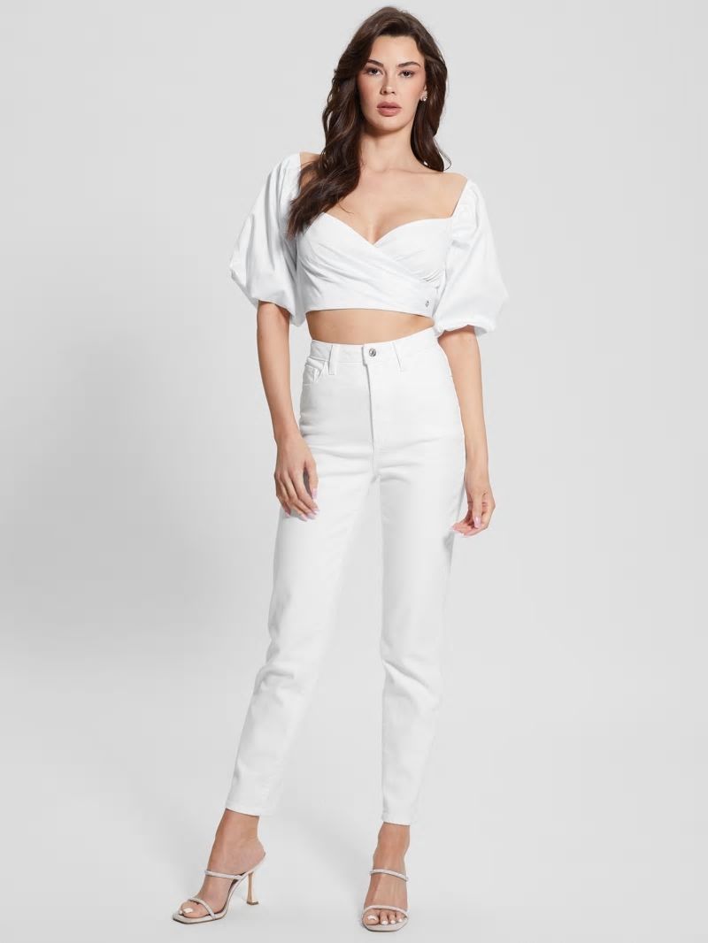 Guess Mom Jeans - Pure White Guess Mom Jeans - Pure White