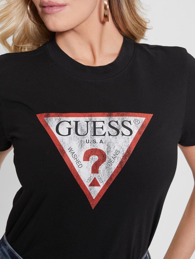 Guess Eco Triangle Logo Tee - Black Guess Eco Triangle Logo Tee - Black