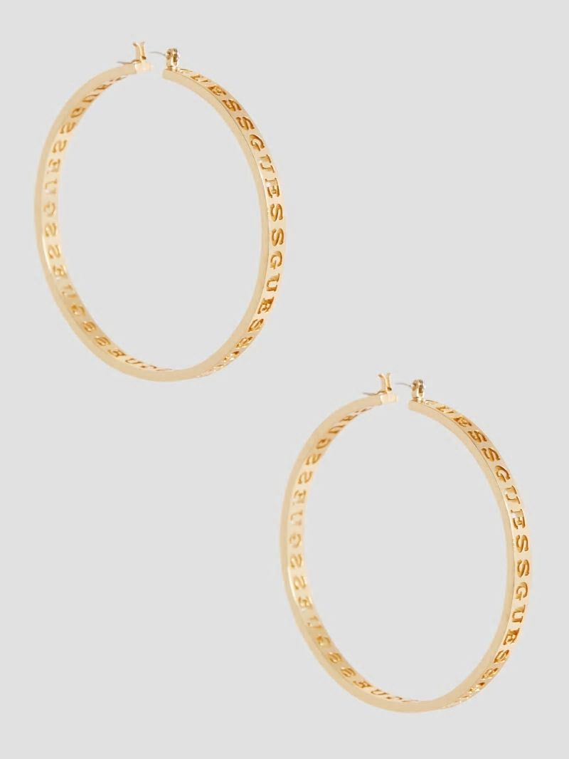 Guess Gold-Tone Oversized Hoop Earrings - Gold Guess Gold-Tone Oversized Hoop Earrings - Gold