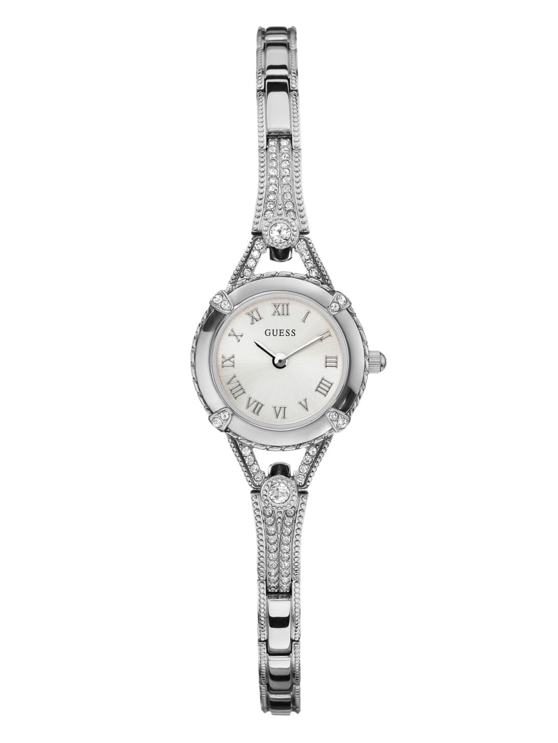 Guess Silver-Tone Petite Crystal Watch - Silver Guess Silver-Tone Petite Crystal Watch - Silver