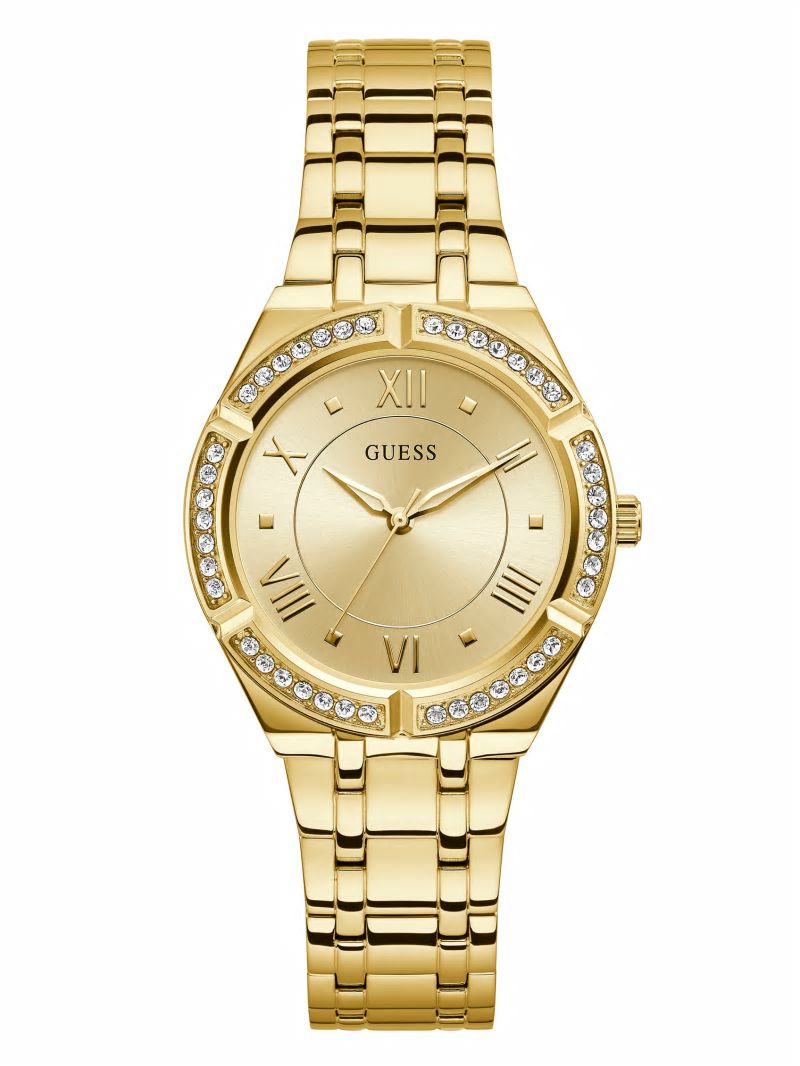 Guess Gold-Tone Champagne Analog Watch - Gold Guess Gold-Tone Champagne Analog Watch - Gold