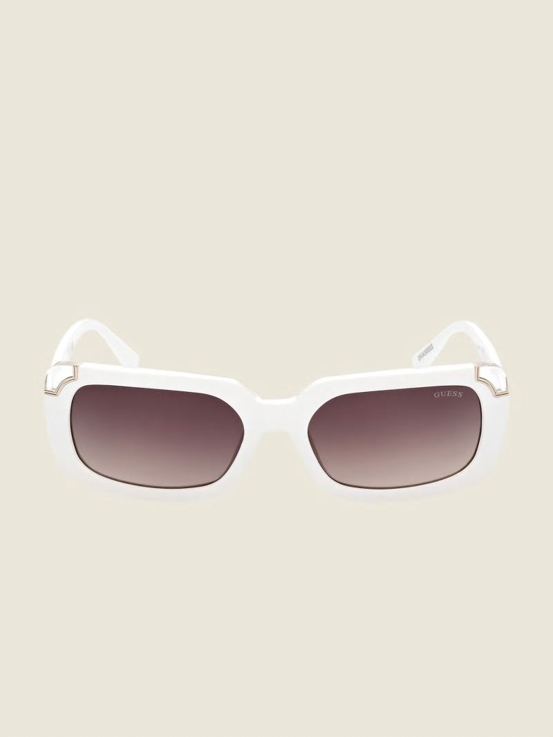 Guess Square Logo Sunglasses - White Guess Square Logo Sunglasses - White