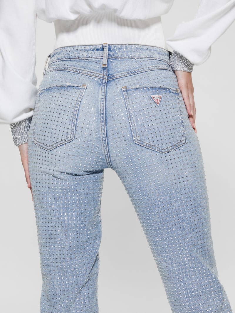 Guess 1981 Rhinestone Straight Jeans - Rhinestone Indigo Guess 1981 Rhinestone Straight Jeans - Rhinestone Indigo