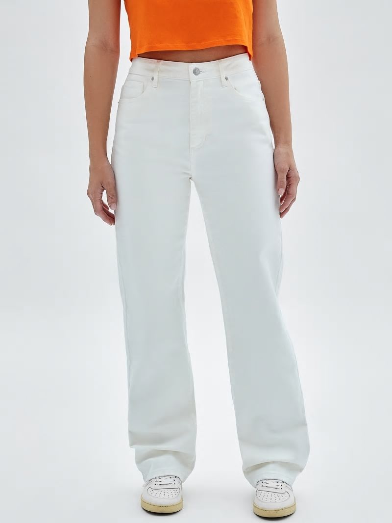 Guess GUESS Originals Kit Mom Jeans - Go Ecru Wash Guess GUESS Originals Kit Mom Jeans - Go Ecru Wash