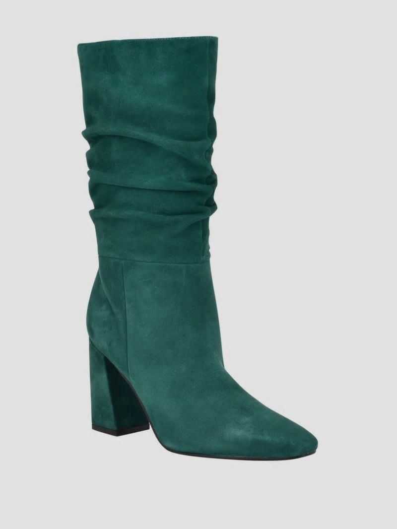 Guess Yeppy Suede Slouch Booties - Medium Green 310 Guess Yeppy Suede Slouch Booties - Medium Green 310