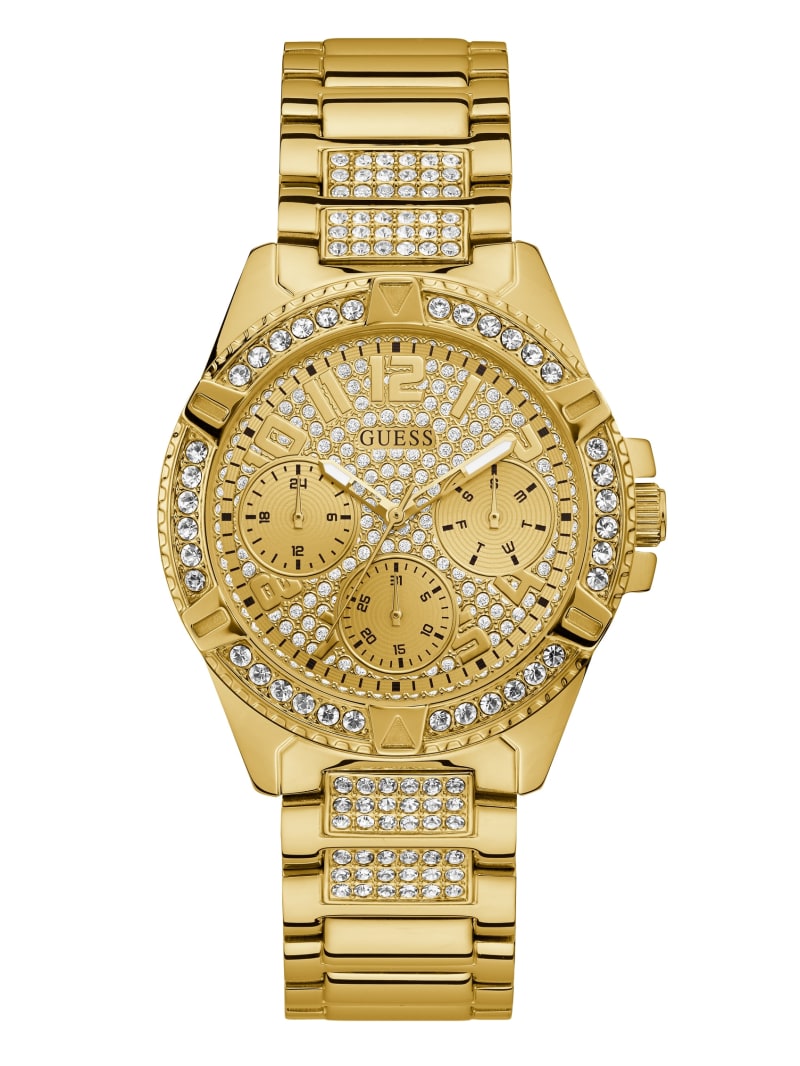 Guess Rhinestone Gold-Tone Multifunction Watch - Gold Guess Rhinestone Gold-Tone Multifunction Watch - Gold