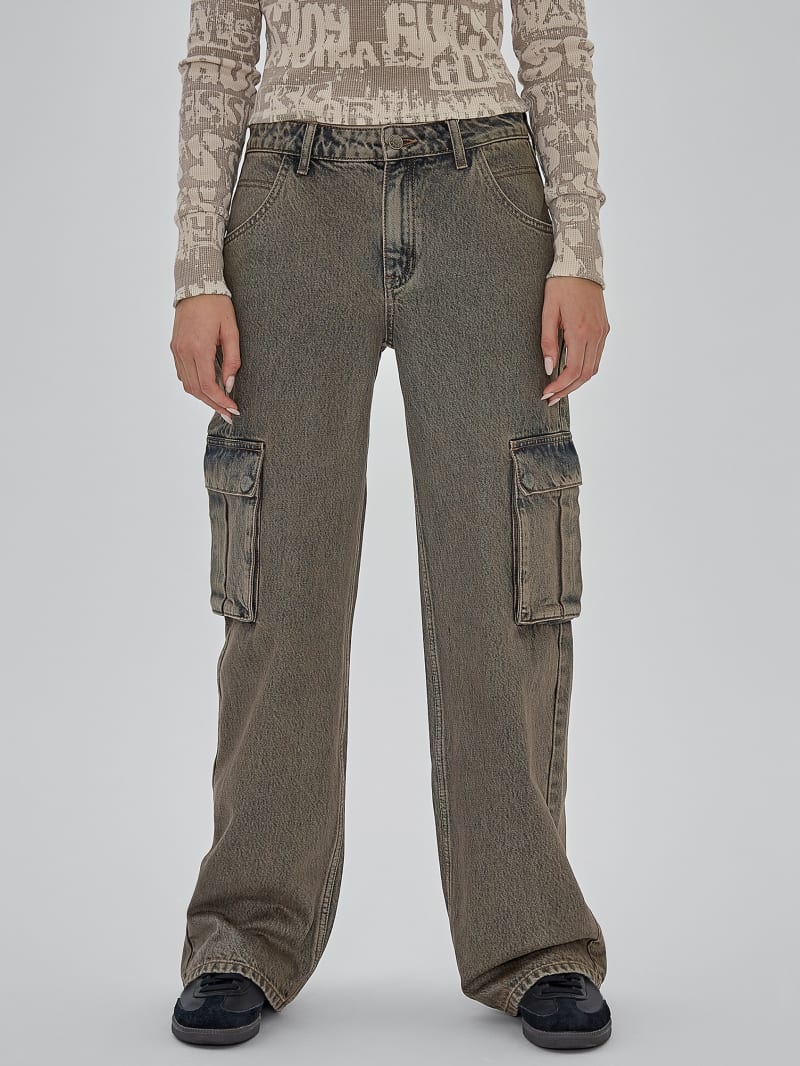 Guess GUESS Originals Kit Cargo Jeans - Go Tinted Brown Wash Guess GUESS Originals Kit Cargo Jeans - Go Tinted Brown Wash