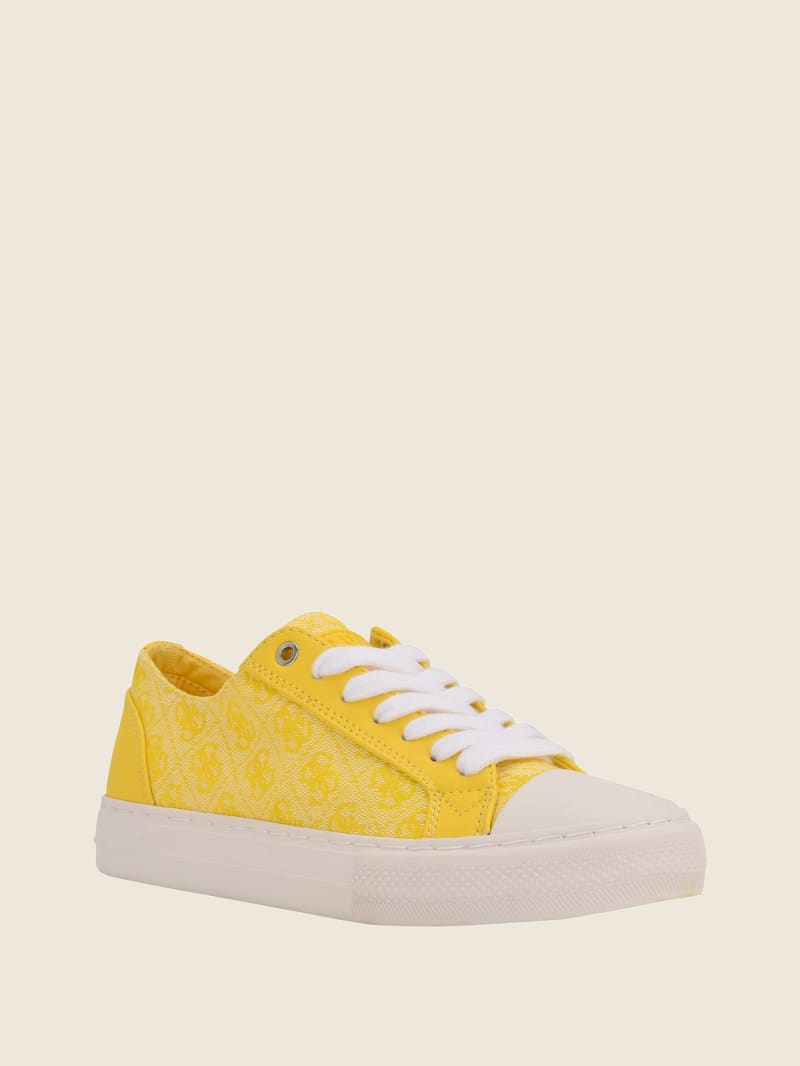Guess Passit Logo Low-Top Sneakers - Yellow Guess Passit Logo Low-Top Sneakers - Yellow