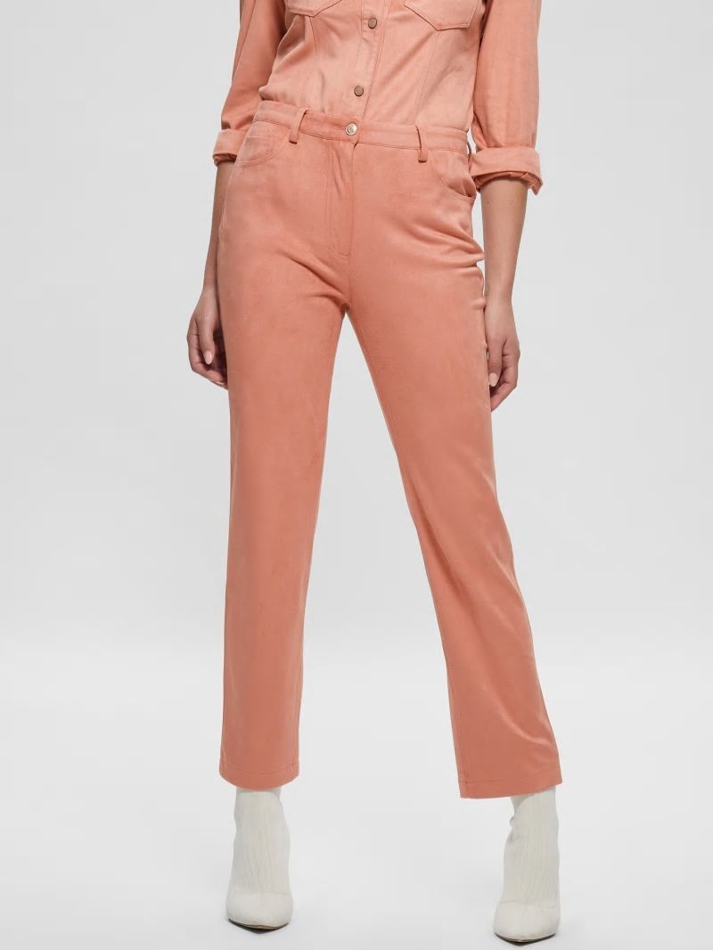 Guess Kelly Straight Pants - Satin Rose Guess Kelly Straight Pants - Satin Rose