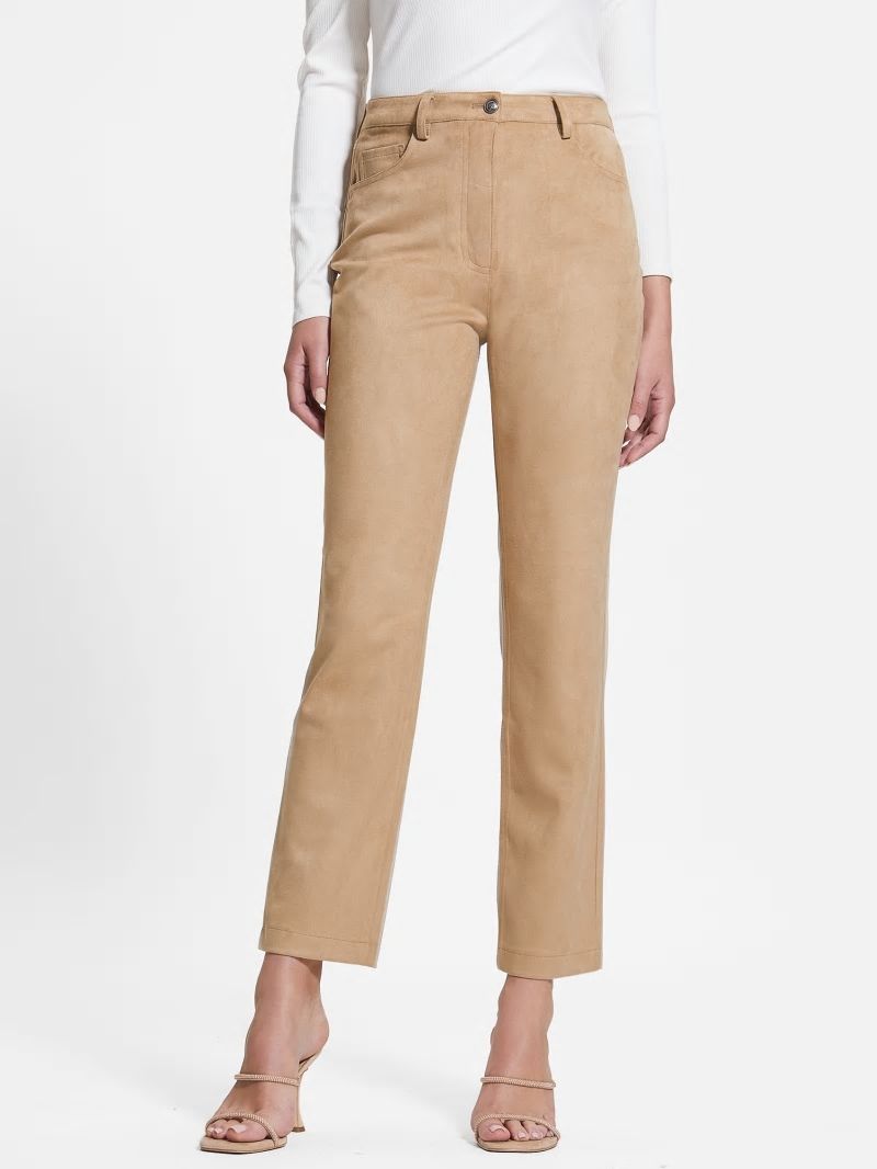 Guess Kelly Straight Pants - Wet Sand Guess Kelly Straight Pants - Wet Sand