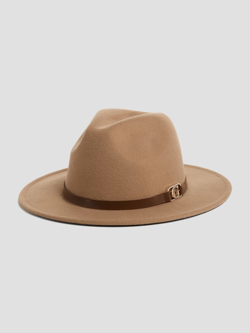 Guess Amera Fedora Hat - Beige Overflow Guess Amera Fedora Hat - Beige Overflow