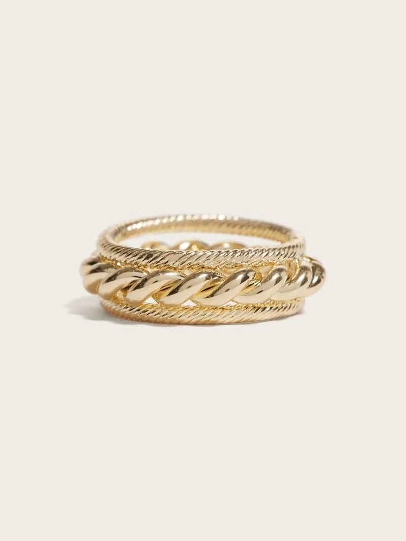 Guess Multi-Tone Braided Twist Ring - Silver/Gold Guess Multi-Tone Braided Twist Ring - Silver/Gold