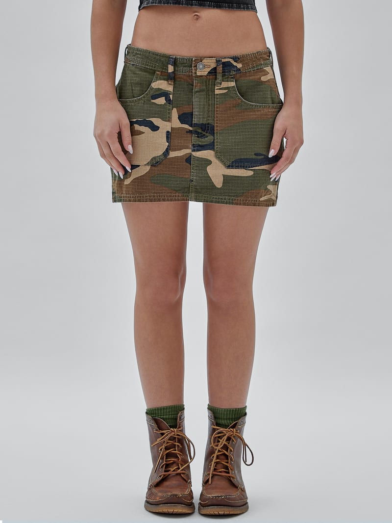 Guess GUESS Originals Zip Camo Mini Skirt - Surplus Camo Guess GUESS Originals Zip Camo Mini Skirt - Surplus Camo