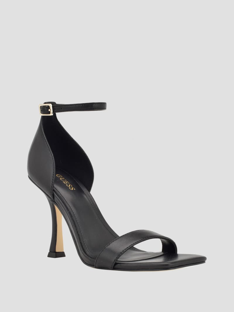 Guess Yael Leather Heels - Black 001 Guess Yael Leather Heels - Black 001