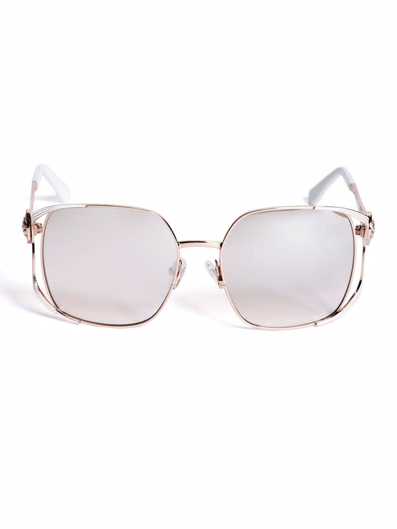 Guess Vera Square Metal Sunglasses - Blush Guess Vera Square Metal Sunglasses - Blush