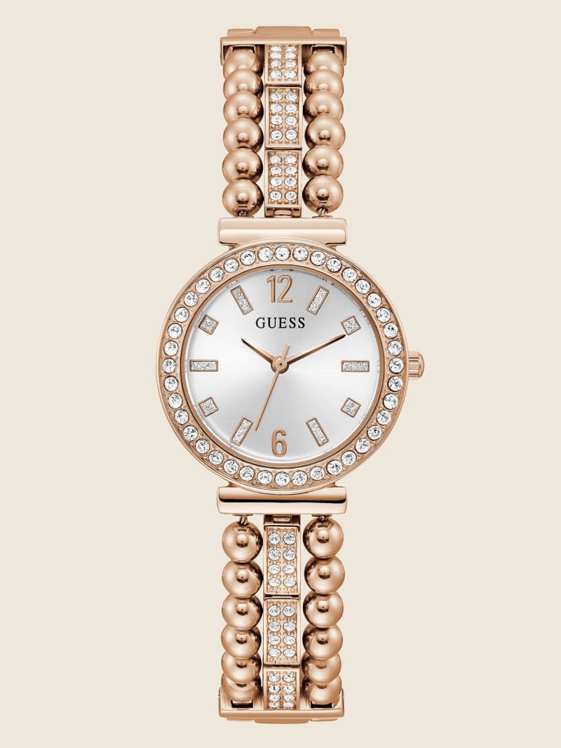 Guess Rose Gold-Tone and Rhinestone Analog Watch - Rose Gold Guess Rose Gold-Tone and Rhinestone Analog Watch - Rose Gold