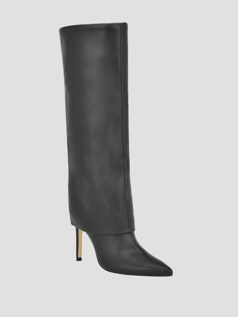 Guess Sabola Fold-Over Knee-High Boots - Black 002 Guess Sabola Fold-Over Knee-High Boots - Black 002