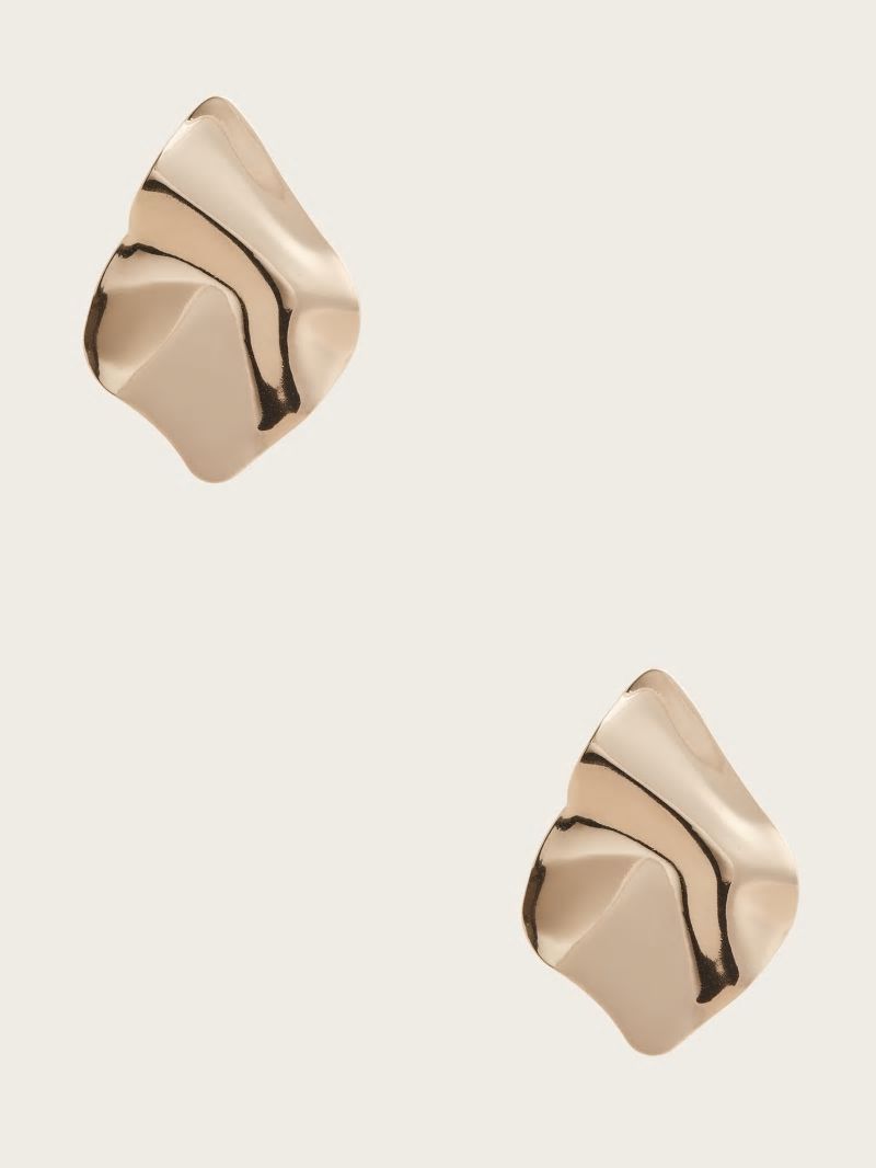 Guess Organic Shield Earring - Silver/Gold Guess Organic Shield Earring - Silver/Gold