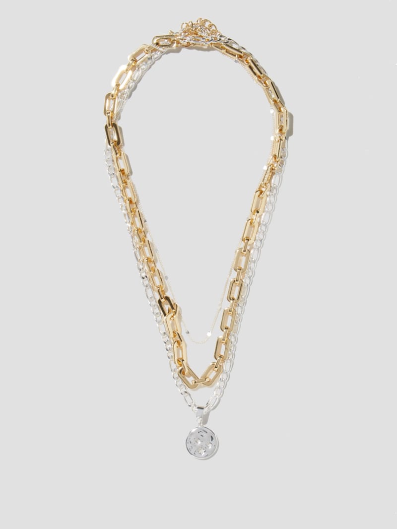 Guess Layered Mixed Chain Necklace - No Description Guess Layered Mixed Chain Necklace - No Description