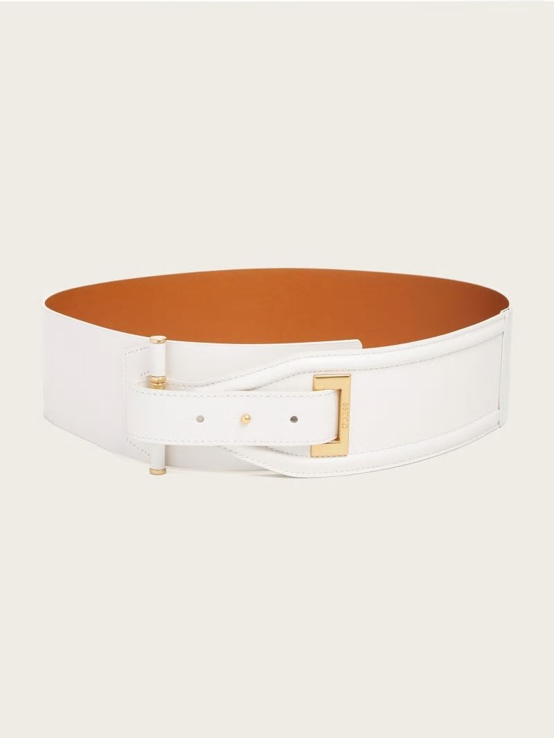 Guess Wide Leather Belt - Chalk Guess Wide Leather Belt - Chalk