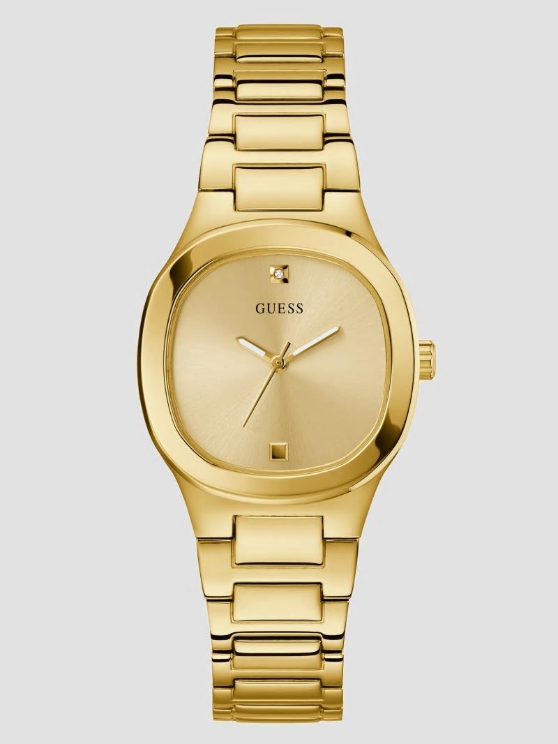 Guess Gold-Tone Studded Analog Watch - Gold Guess Gold-Tone Studded Analog Watch - Gold