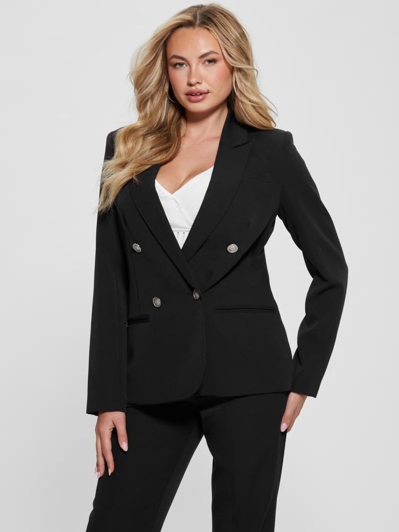 Guess Eco Amanda Double Breasted Blazer - Black Guess Eco Amanda Double Breasted Blazer - Black
