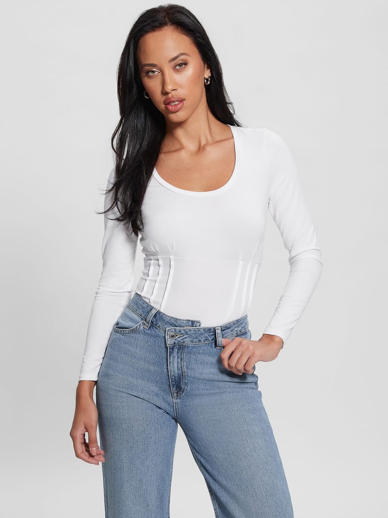 Guess Karmen Corset Tee - Pure White Guess Karmen Corset Tee - Pure White
