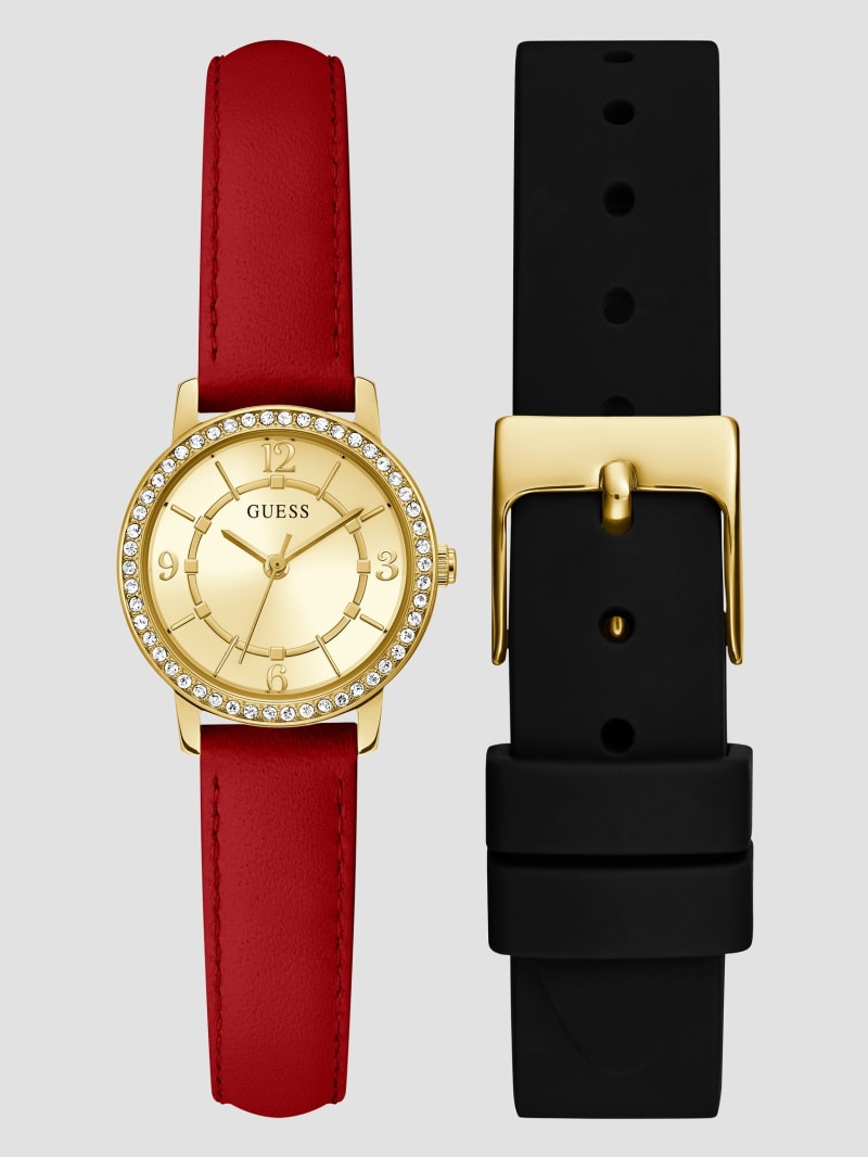 Guess Gold-Tone and Crystal Analog Watch Box Set - Gold Guess Gold-Tone and Crystal Analog Watch Box Set - Gold