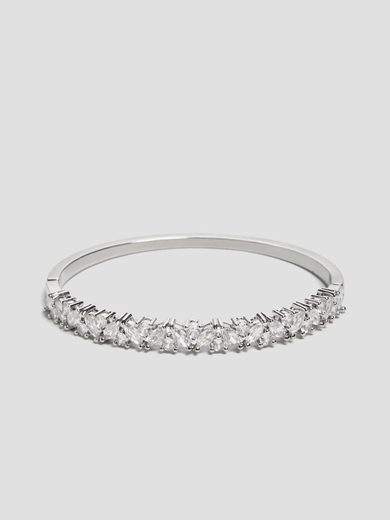 Guess Silver-Tone Cubic Zirconia Bangle - Silver Guess Silver-Tone Cubic Zirconia Bangle - Silver