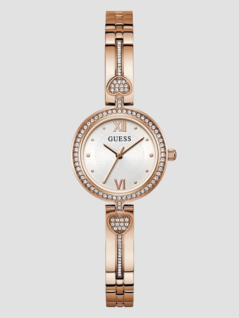 Guess Rose Gold-Tone Analog Watch - Silver Guess Rose Gold-Tone Analog Watch - Silver