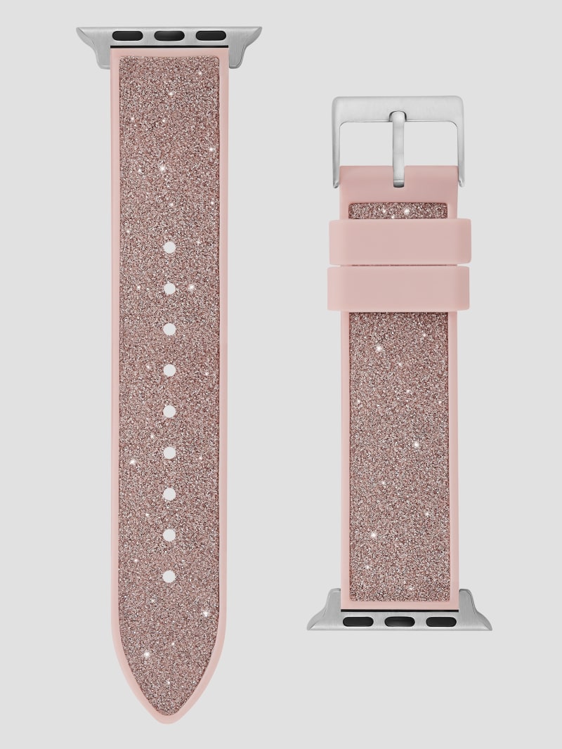 Guess Pink Glitter Silicone 38-41 mm Band for Apple Watch® - Rose Gold Guess Pink Glitter Silicone 38-41 mm Band for Apple Watch® - Rose Gold
