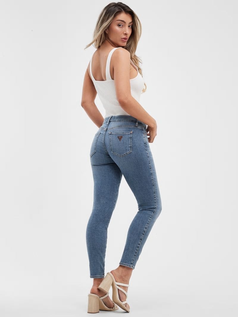Guess Eco Power Curvy Mid-Rise Skinny Jeans - Karma Wash Guess Eco Power Curvy Mid-Rise Skinny Jeans - Karma Wash