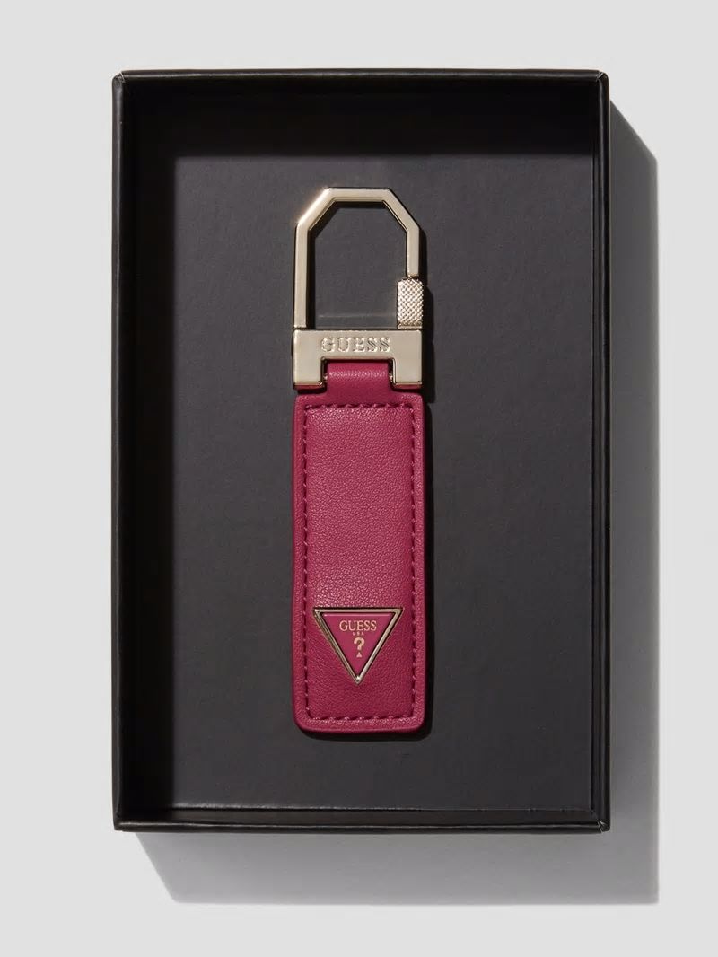 Guess Faux-Leather Key Ring - Fuchsia Guess Faux-Leather Key Ring - Fuchsia